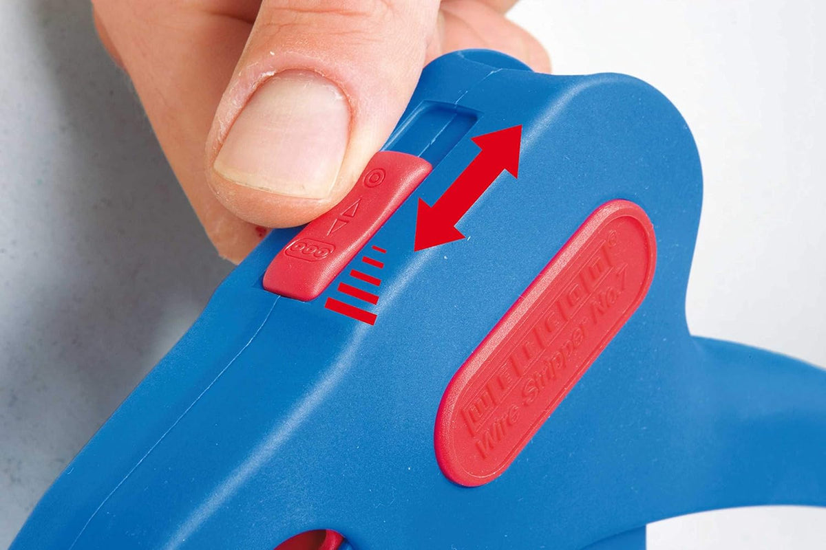 Automatic Wire Stripper for Flat Cable, 18-11 AWG (0.75-4.0 mm²), red/blue H301344