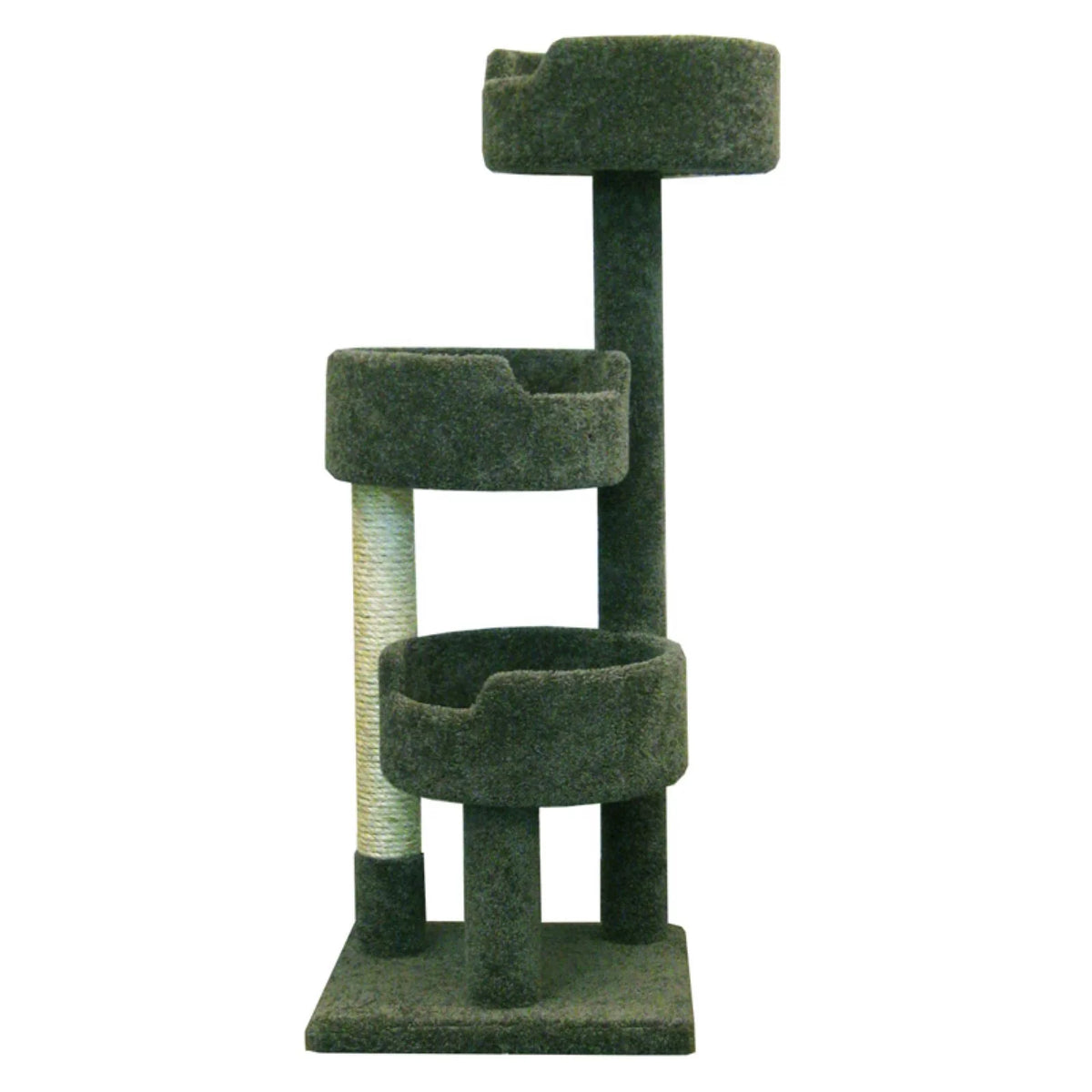 Beige 52-in Cat Tree & Condo Scratching Post Tower Z31798