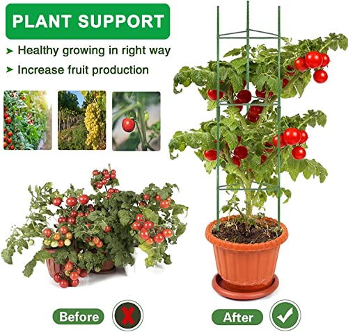 3 Packs Deformable 48inch Tomato Cages Plant Supports L530705