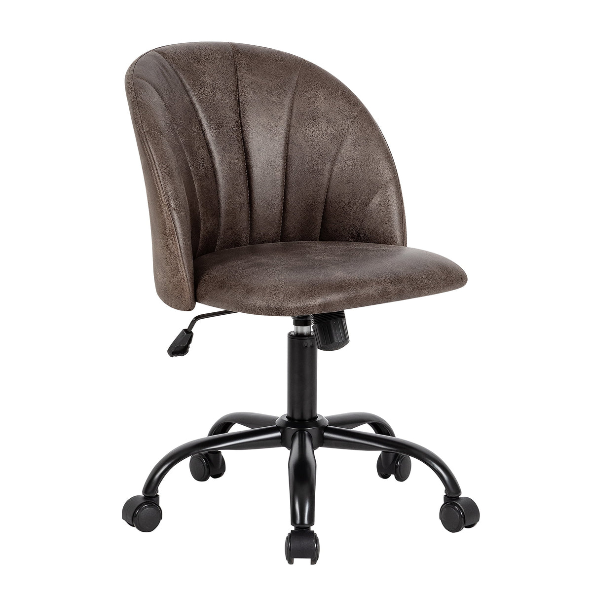 Ash Brown Faux Leather Swivel Desk Chair L44176