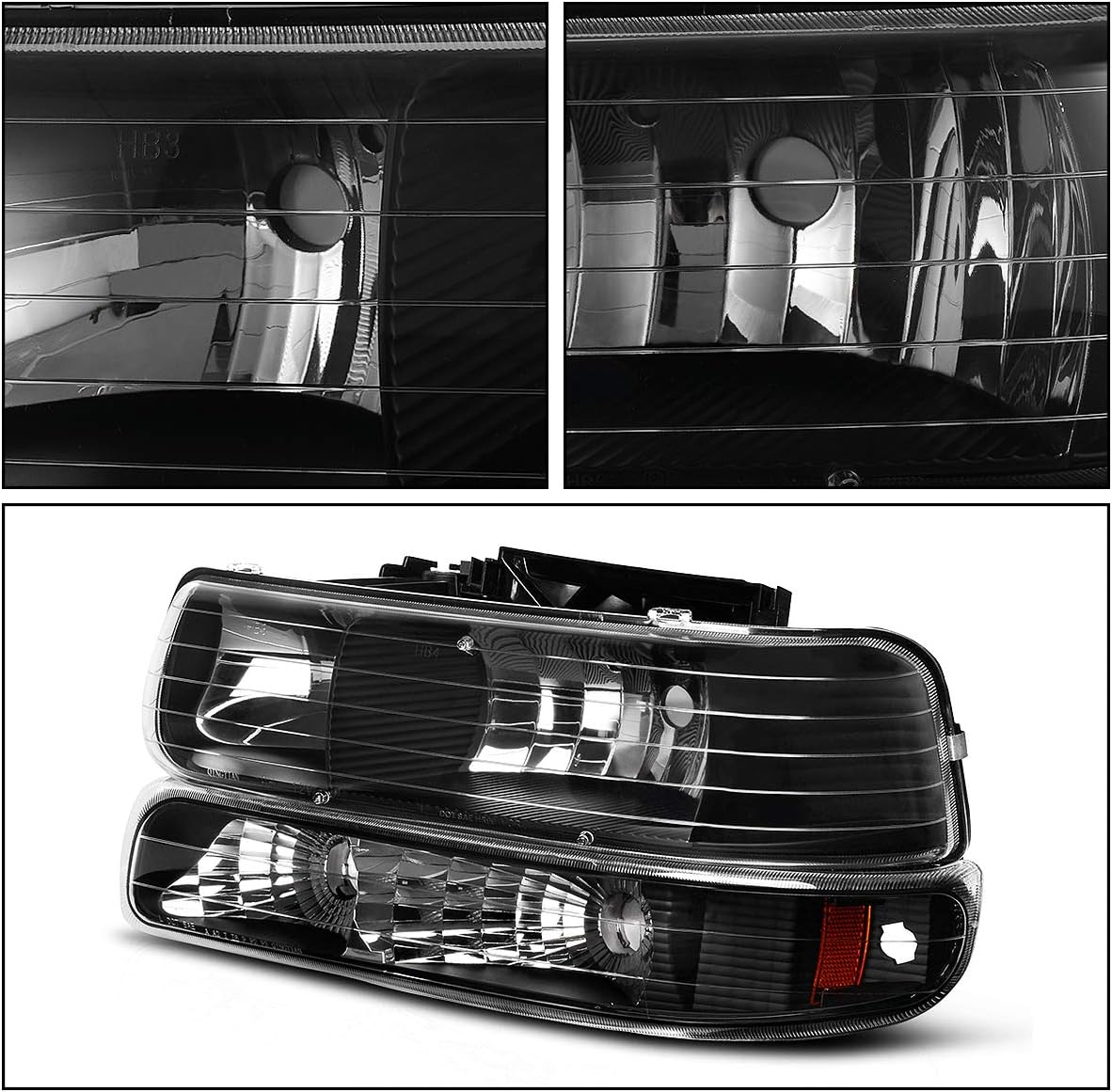 Headlight Assembly and Taillights for Chevy Silverado 1500 2500 R692244