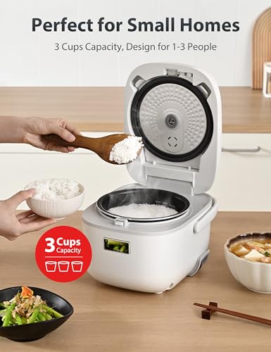 White 3 Cups Mini Rice Cooker E95930