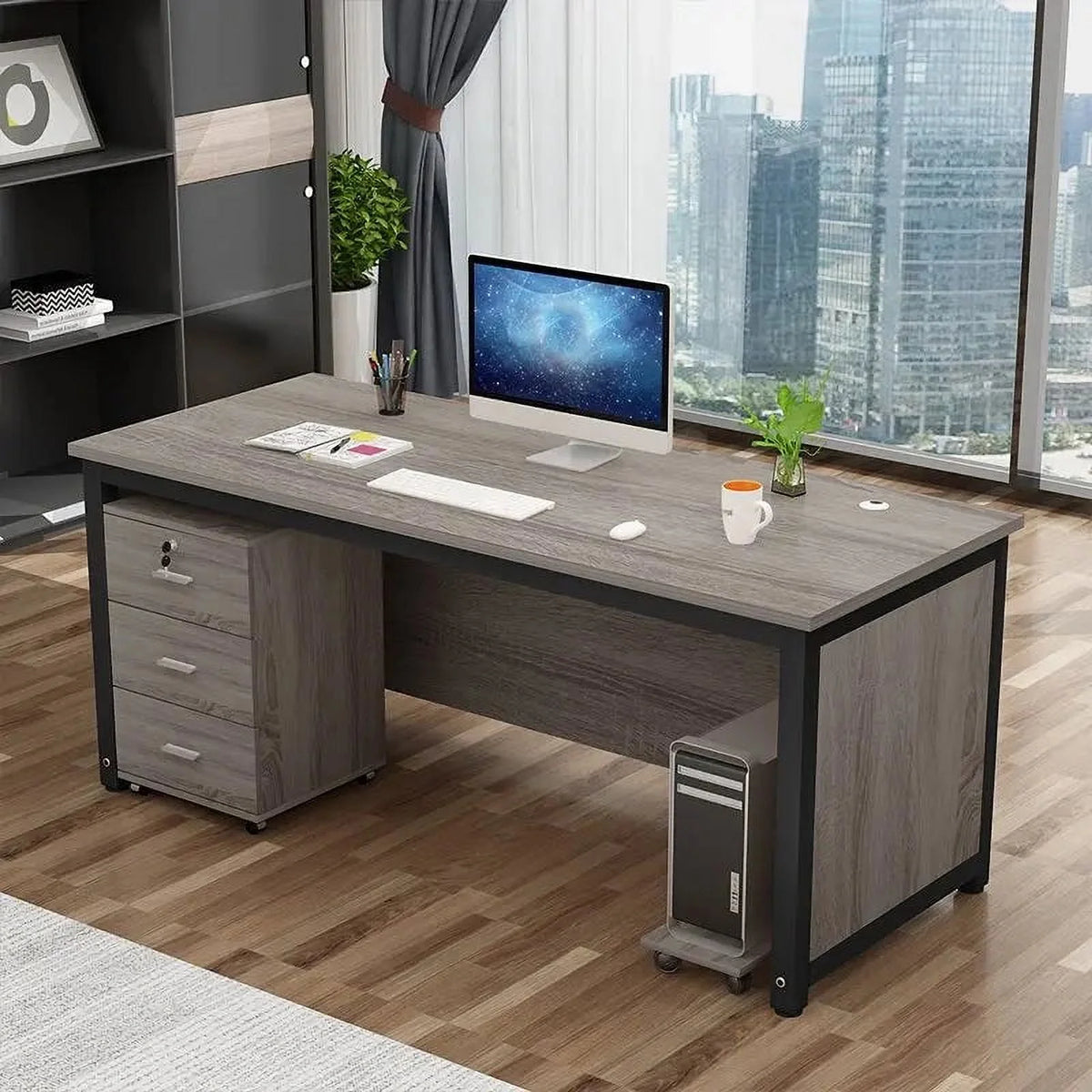 Monitor Desk with Drawers T629881