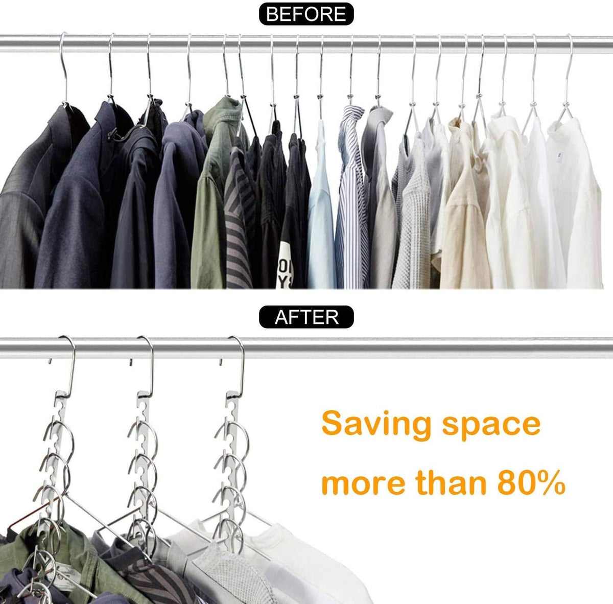 6Pc Metal Cascading Hangers K30533
