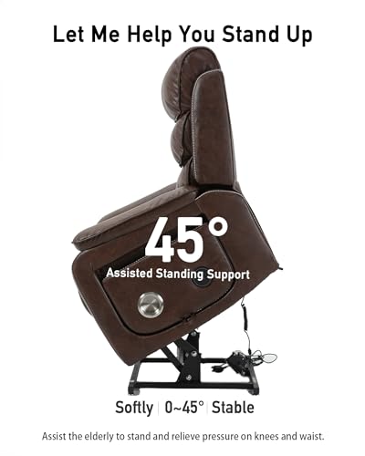 Large Power Lift Recliner with Heated and Massage, Dual Motor, 25in Extra Wide Seat Y561