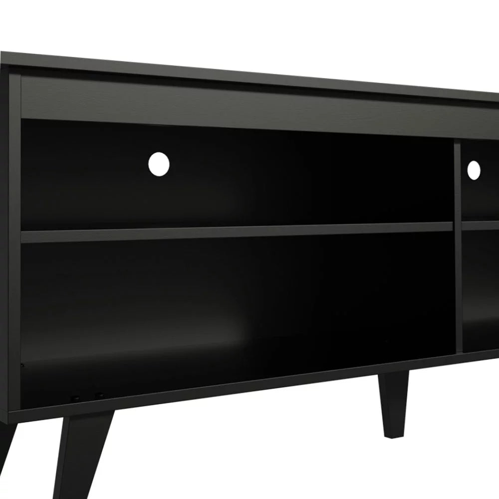 White TV Stand with Storage Shelves L794