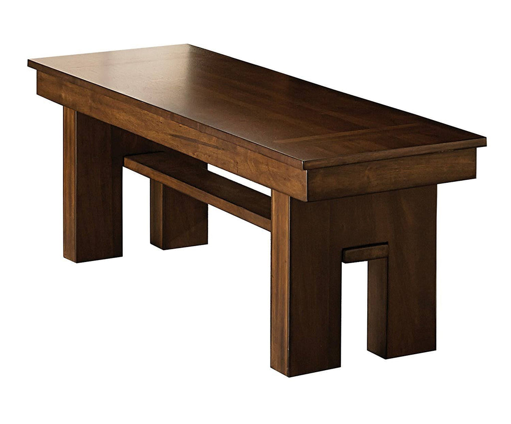 Walnut Brown Wooden Dining Side Bench U8313