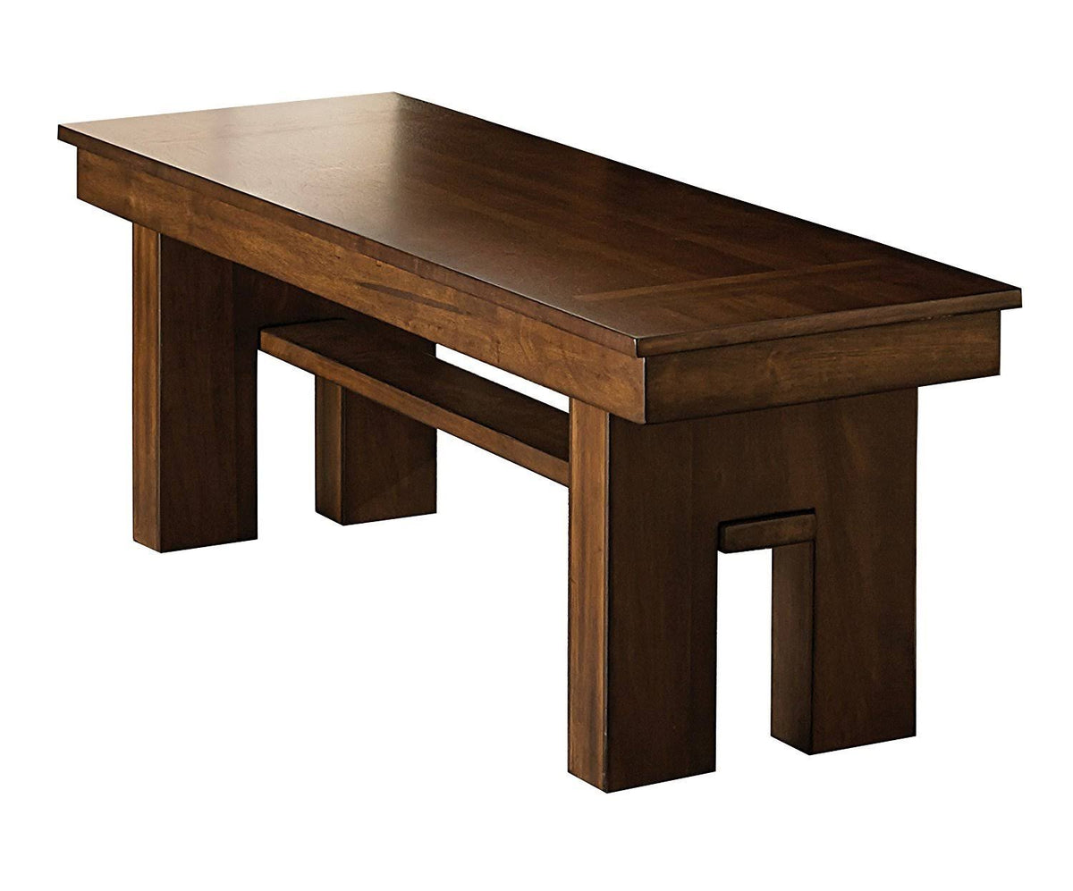 Walnut Brown Wooden Dining Side Bench U8313