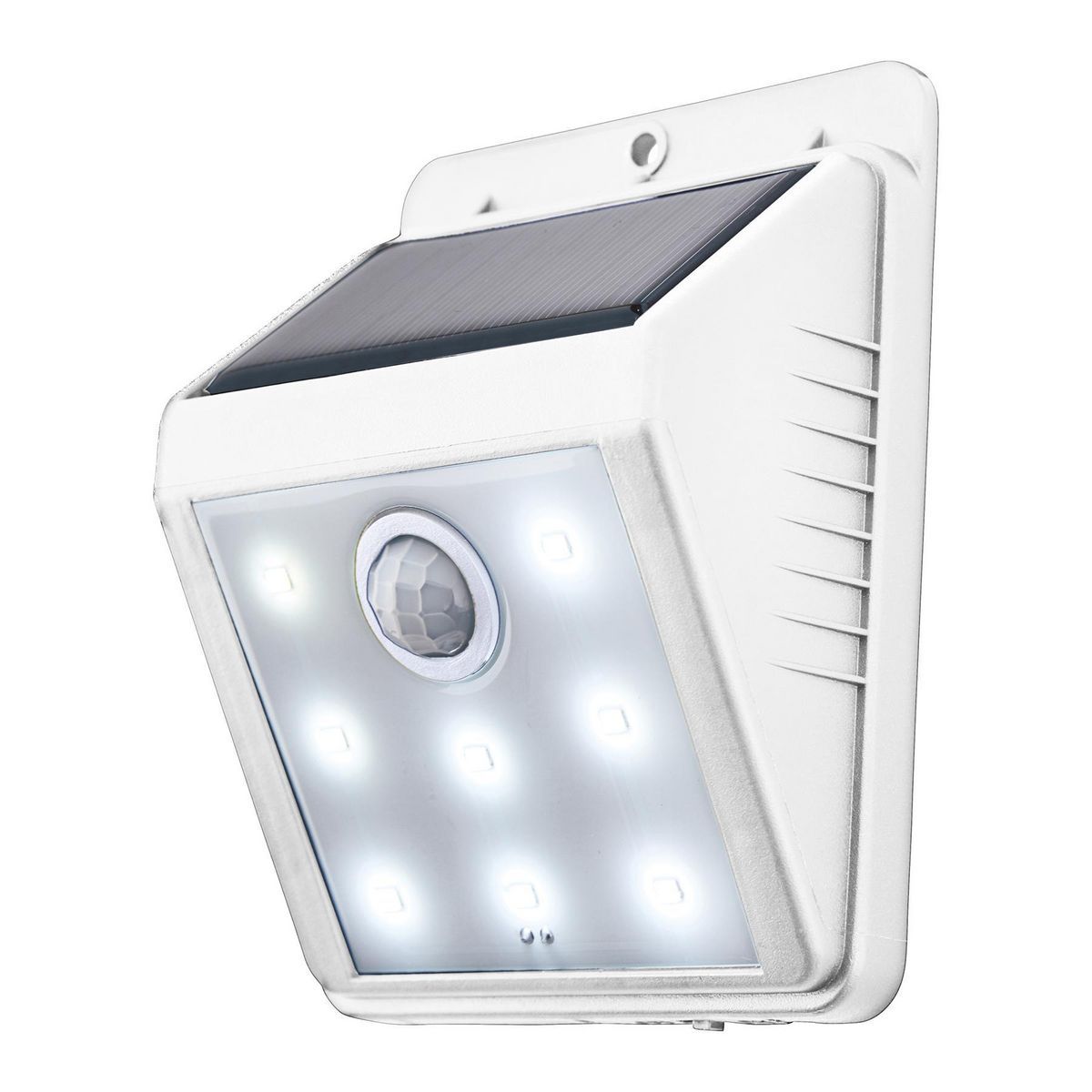 White Solar Wall-Mount Security Light E704