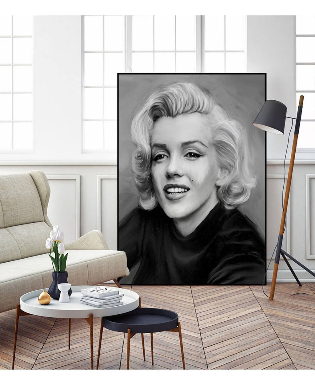 Tan Framed Canvas I3145