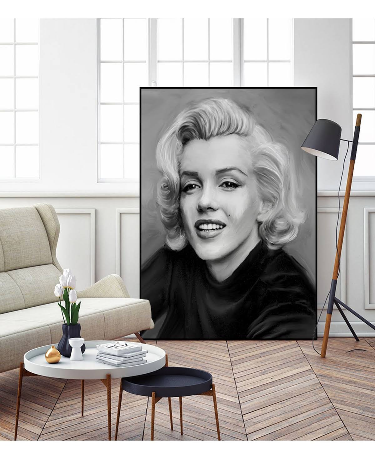 Tan Framed Canvas I3145