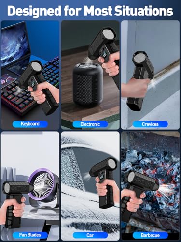 Cordless Electric Air Duster 130000RPM with LED Light V3746