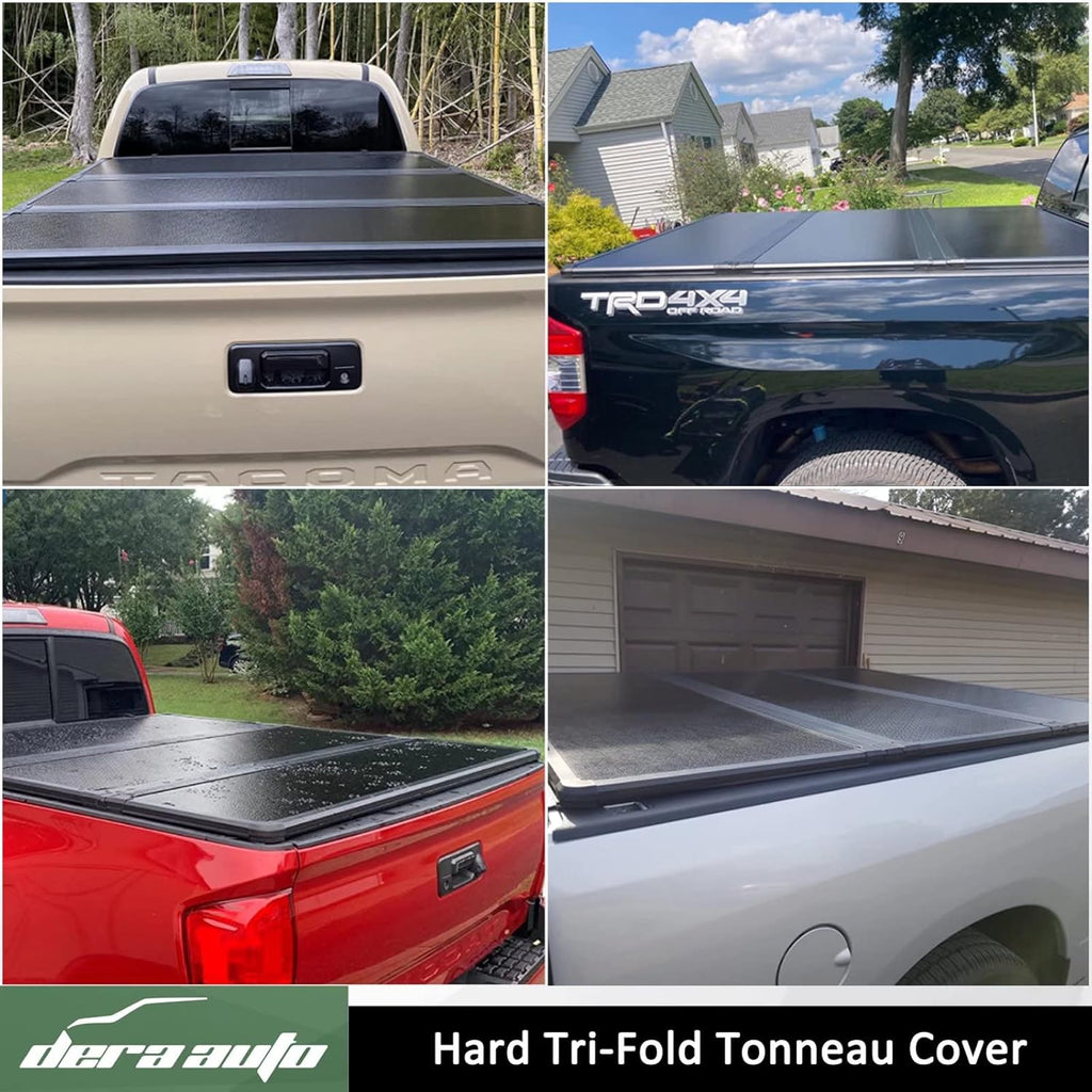 Hard Tri-Fold Truck Bed Tonneau Cover for 2019-2022 Ram 1500, 6.4ft Bed C7548
