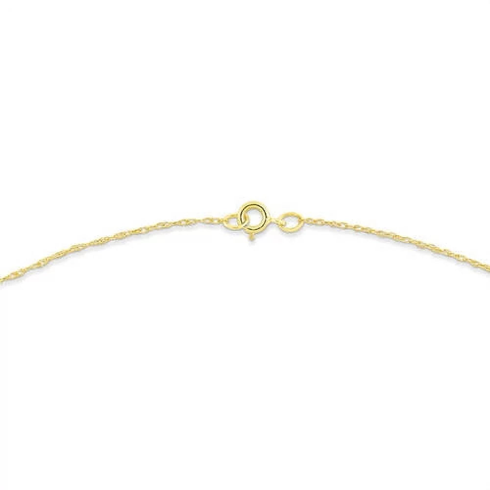 14K Yellow Gold Diamond Cut Cross Necklace J66034