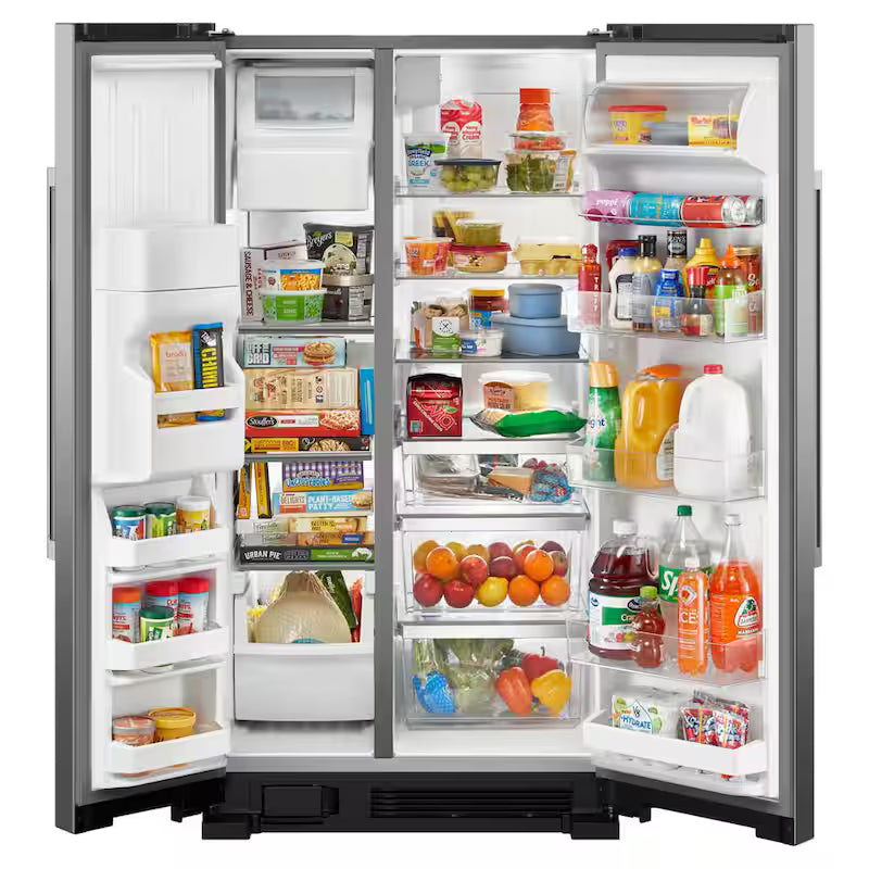 36 in. 25 cu. ft. Side-by-Side Refrigerator Stainless Steel T223