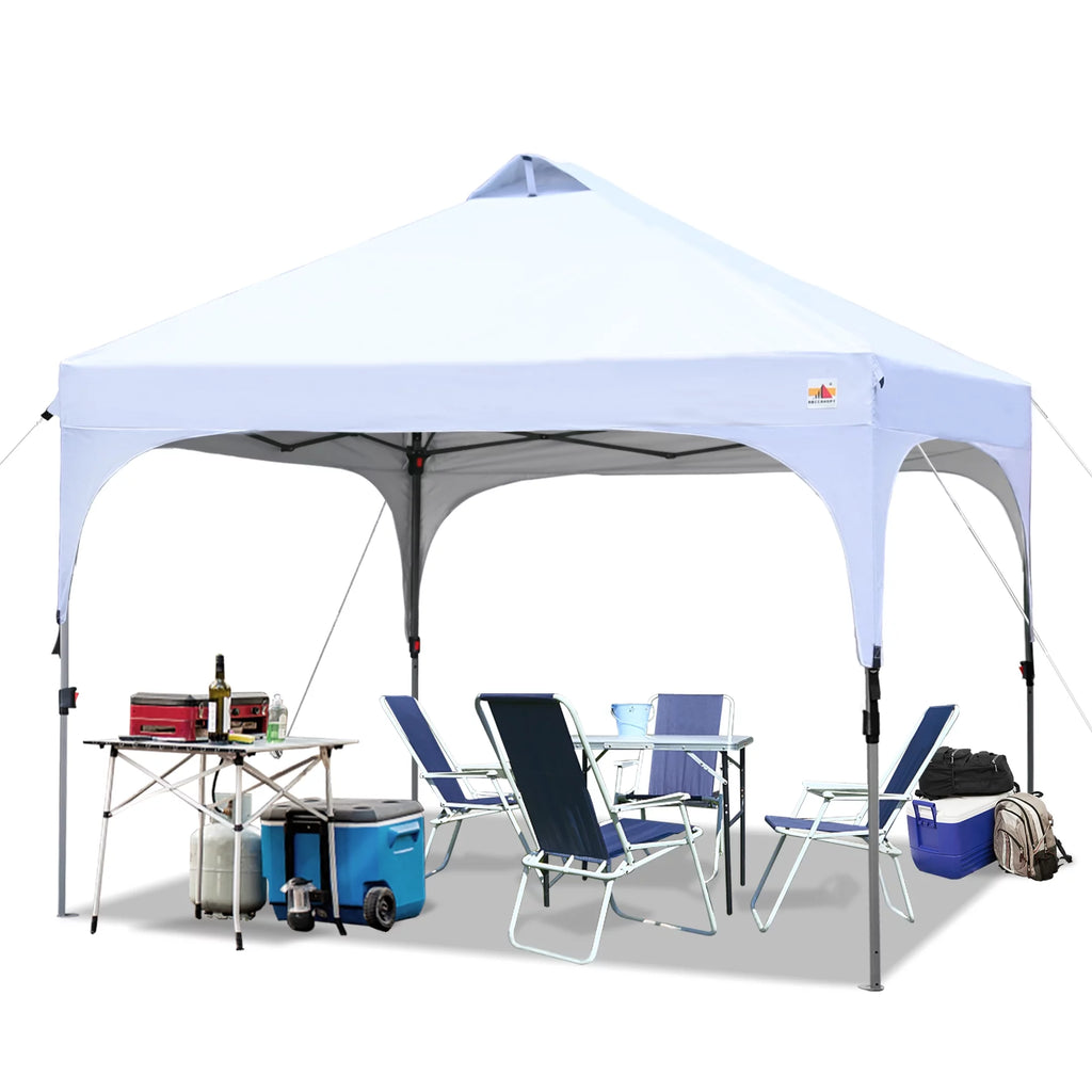 10' x 10' White Outdoor Pop up Canopy Tent K32313