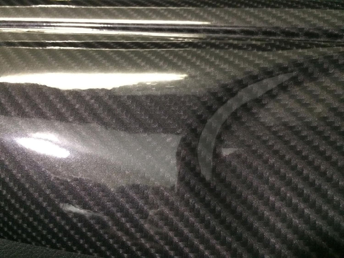 High Gloss Black 3D Carbon Fiber Look Cast Vinyl Wrap (5ft x 5ft) Pack of 2 O795