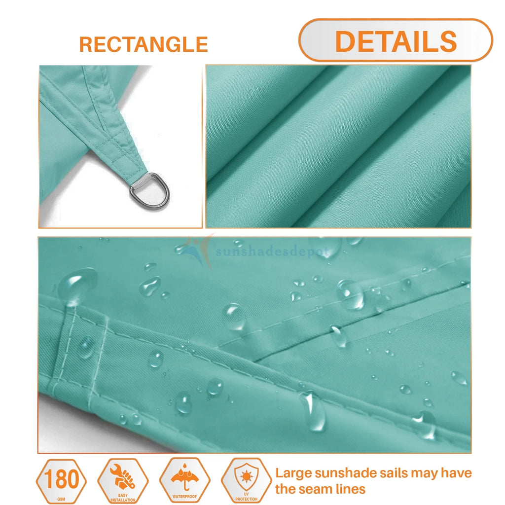 Turquoise Green Waterproof Knitted Shade Sail I5145