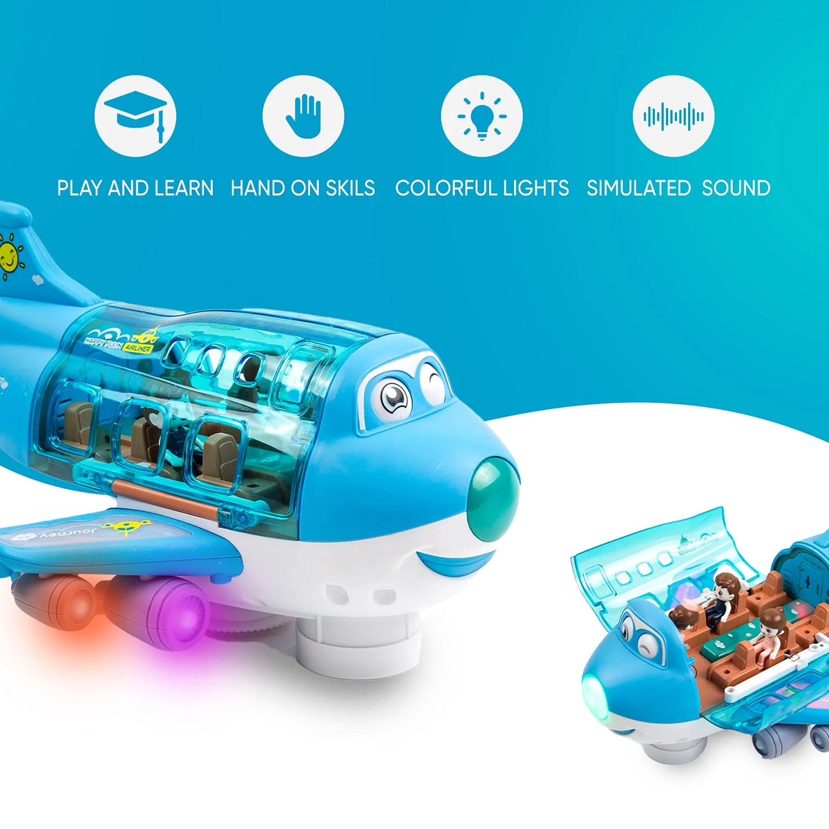 Kids' Play Airplanes with LED Flashing Lights and Sounds U5701