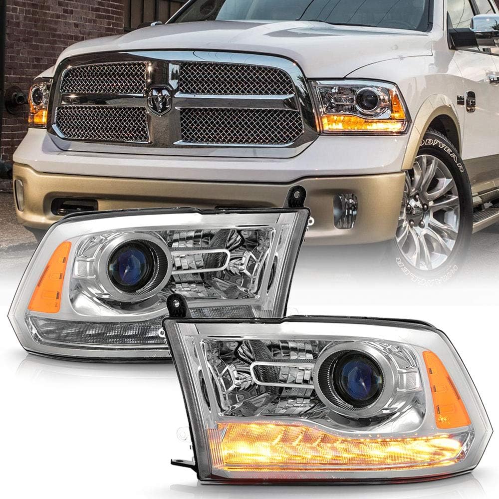 Chrome Headlights Pair Set Left+Right J734