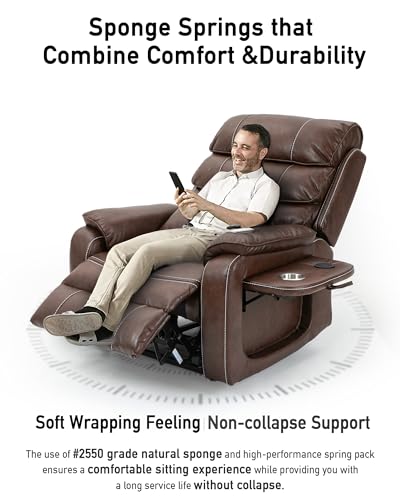 Large Power Lift Recliner with Heated and Massage, Dual Motor, 25in Extra Wide Seat Y561