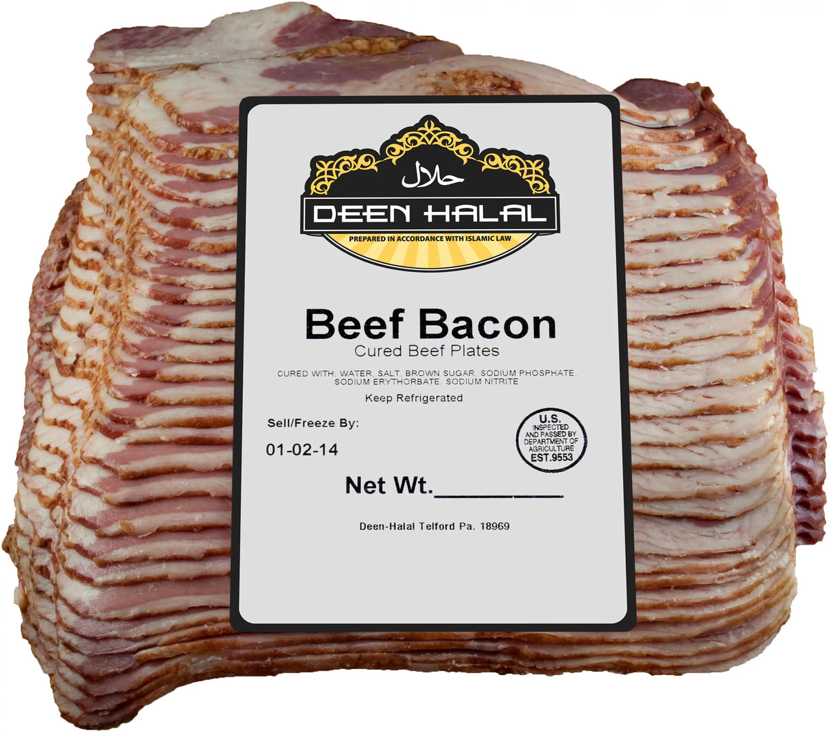 Deen Halal Sliced Beef Bacon 5lbs (1 Pack) X816