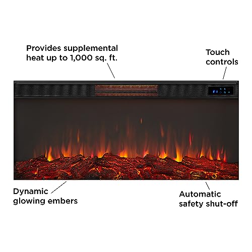 White 67" Electric Fireplace with Mantel H743130