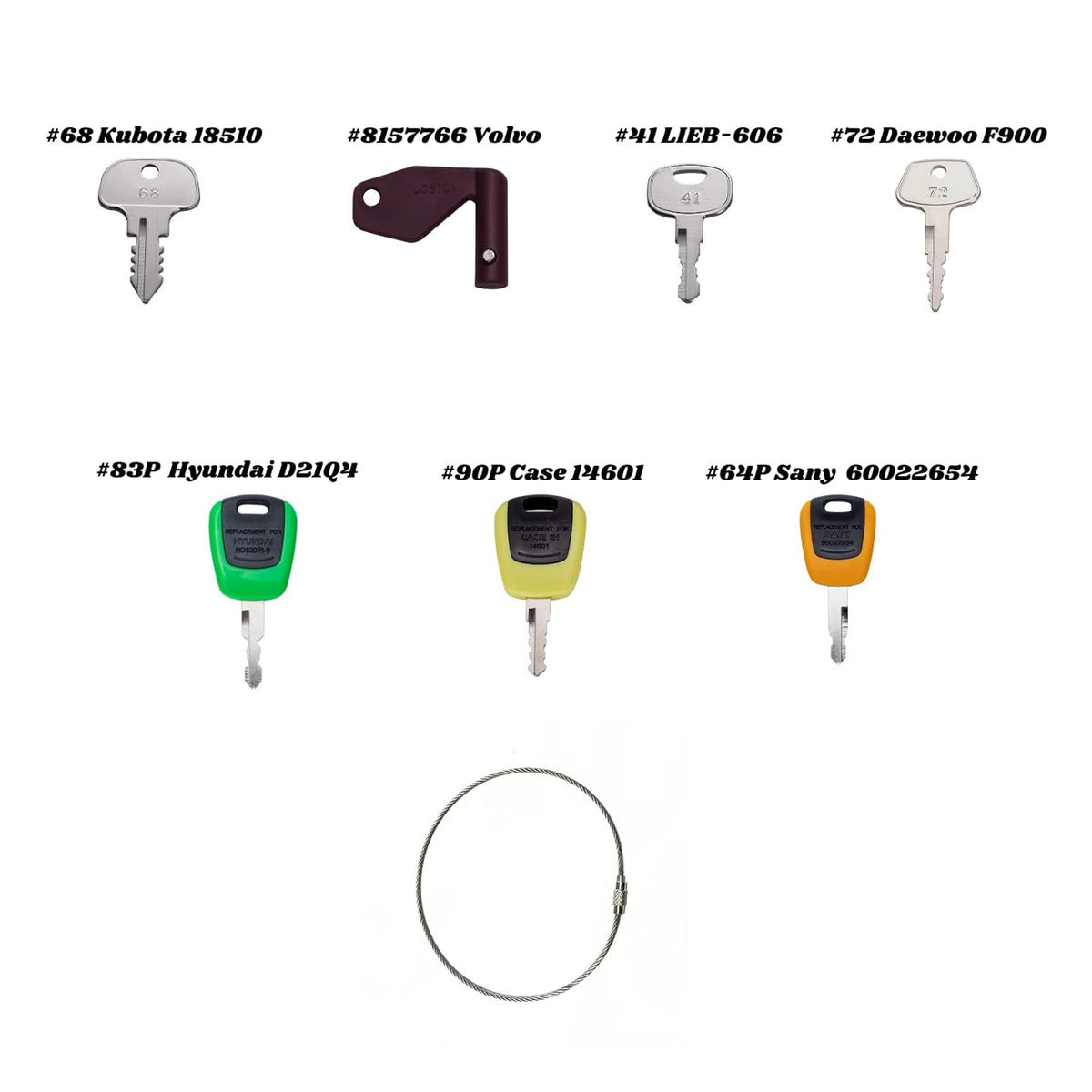 67 Keys Master Construction Ignition Key Set N24128