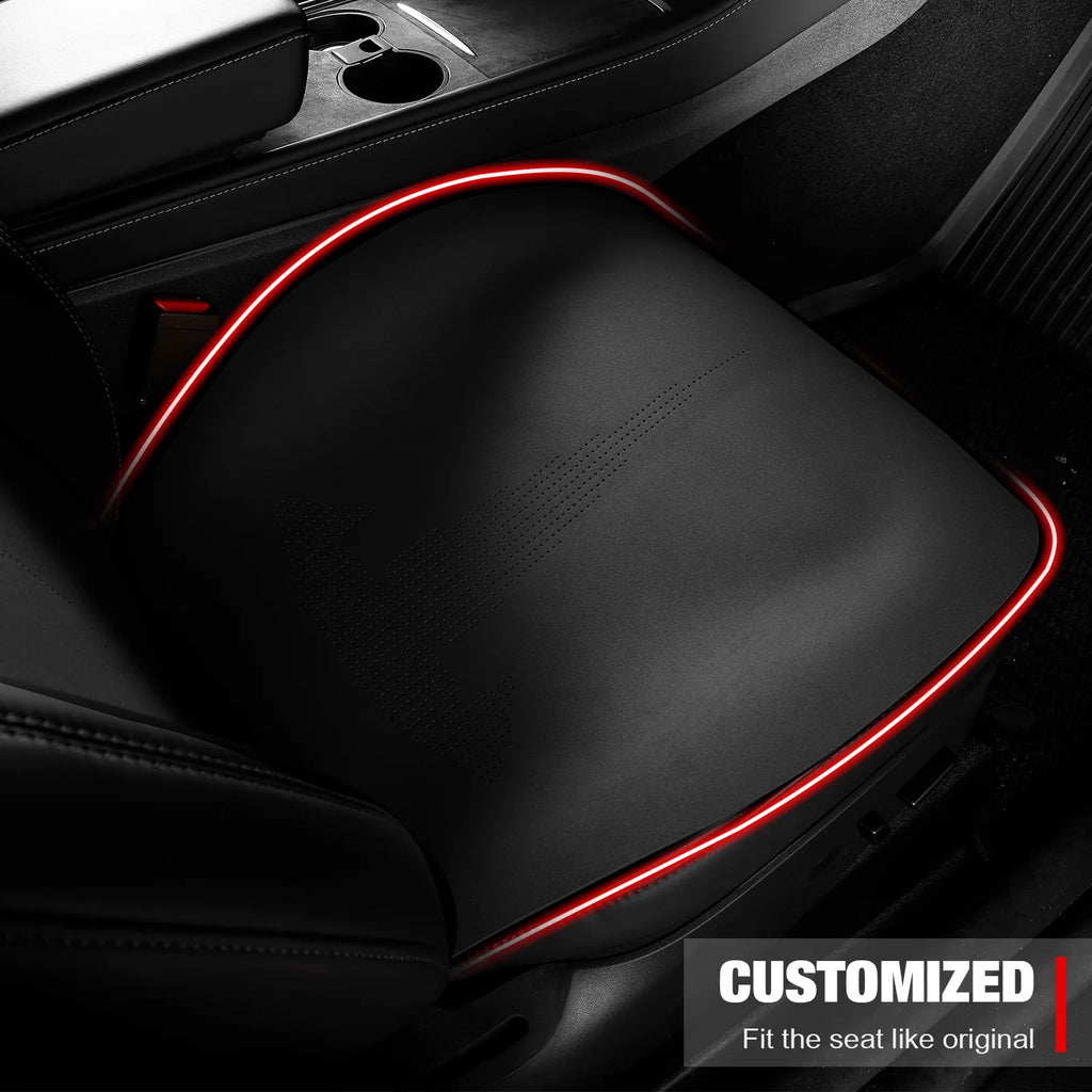 Black Suede Leather Seat Cover Cushion Protectors L810797