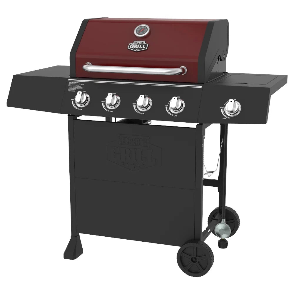 4 Burner Propane Gas Grill with Side Burner G89329