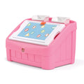 Pink 2-in-1 Plastic Toy Storage Box G5751
