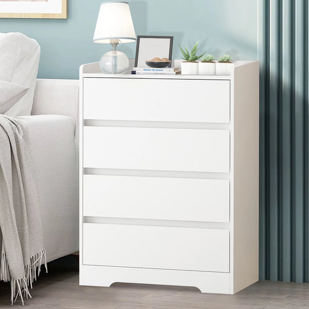 White 4 Drawer Wood Dresser G85140