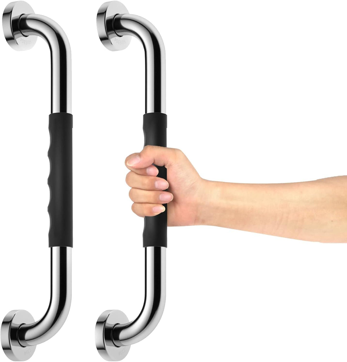 2 Pack 24 Inch Chrome Stainless Steel Shower Grab Bar I628012
