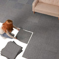 20x20 inch Light Grey 20 Pack Carpet Floor Tile P194455