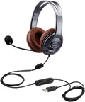 USB Headset with Microphone Noise Cancelling and Volume Controls T250