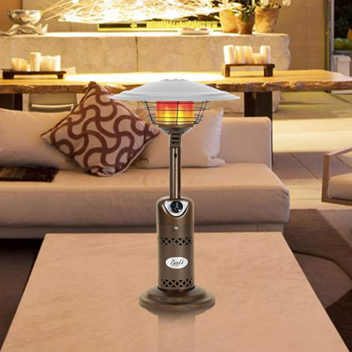 Patio Heater Gas Portable Tabletop Heater Propane with Adjustable Thermostat G57011