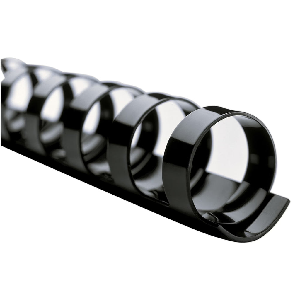 Black 1/2" Binding Combs, 90-Sheet Capacity, Pack Of 100 B321267