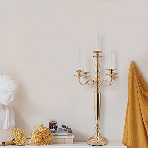 4Pcs 5 Arm Gold Metal Candelabra Y1613