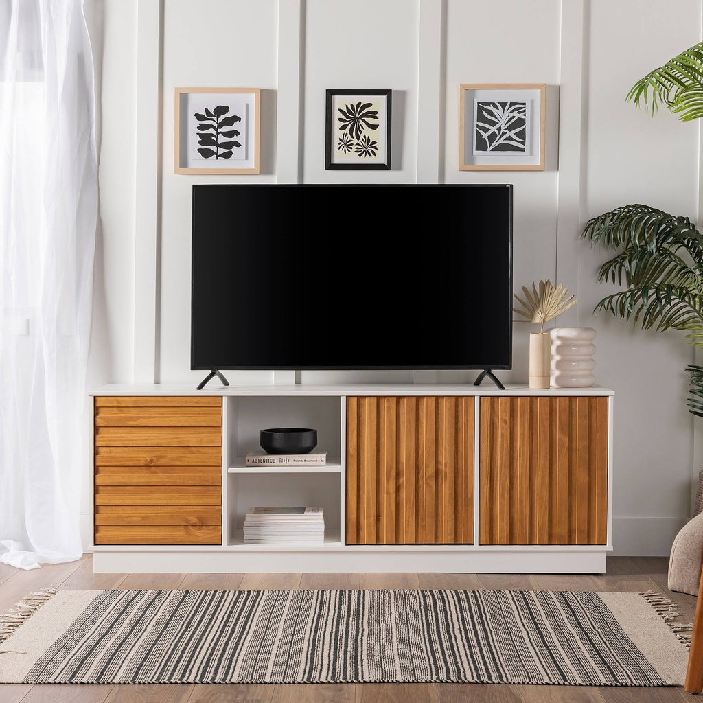 70-Inch Two-Tone 3-Door TV Console Q13860