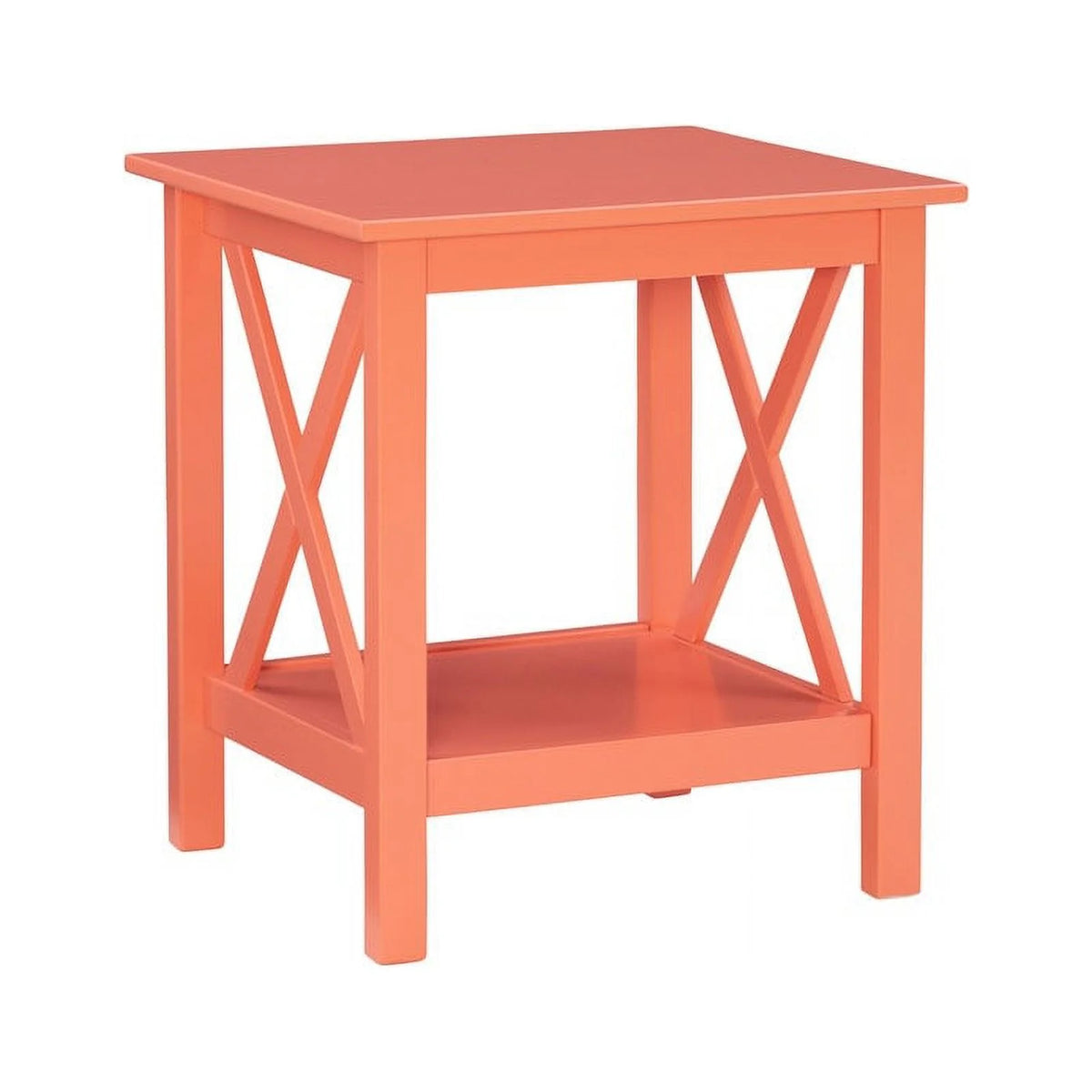 Coral Painted Side End Table E99276