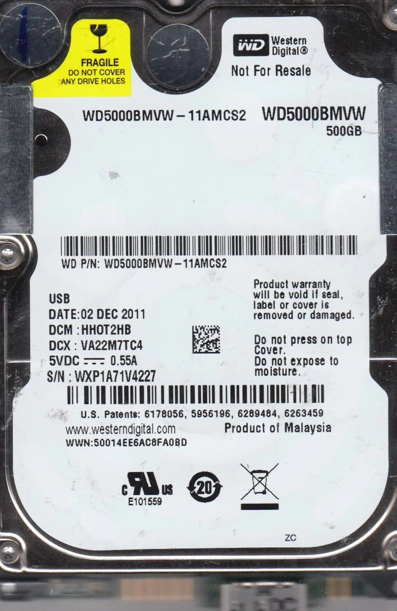 500GB USB 2.5 Hard Drive U815392