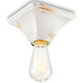 Vintage White Square Canopy Ceiling Light Fixture N435095