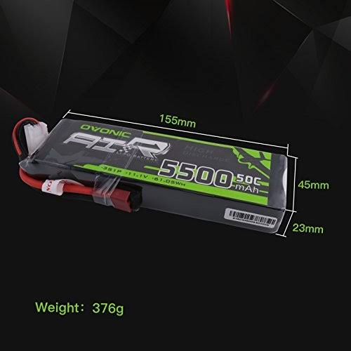 2x 5500mAh 50C 3S 11.1V Lipo Battery Deans R173634