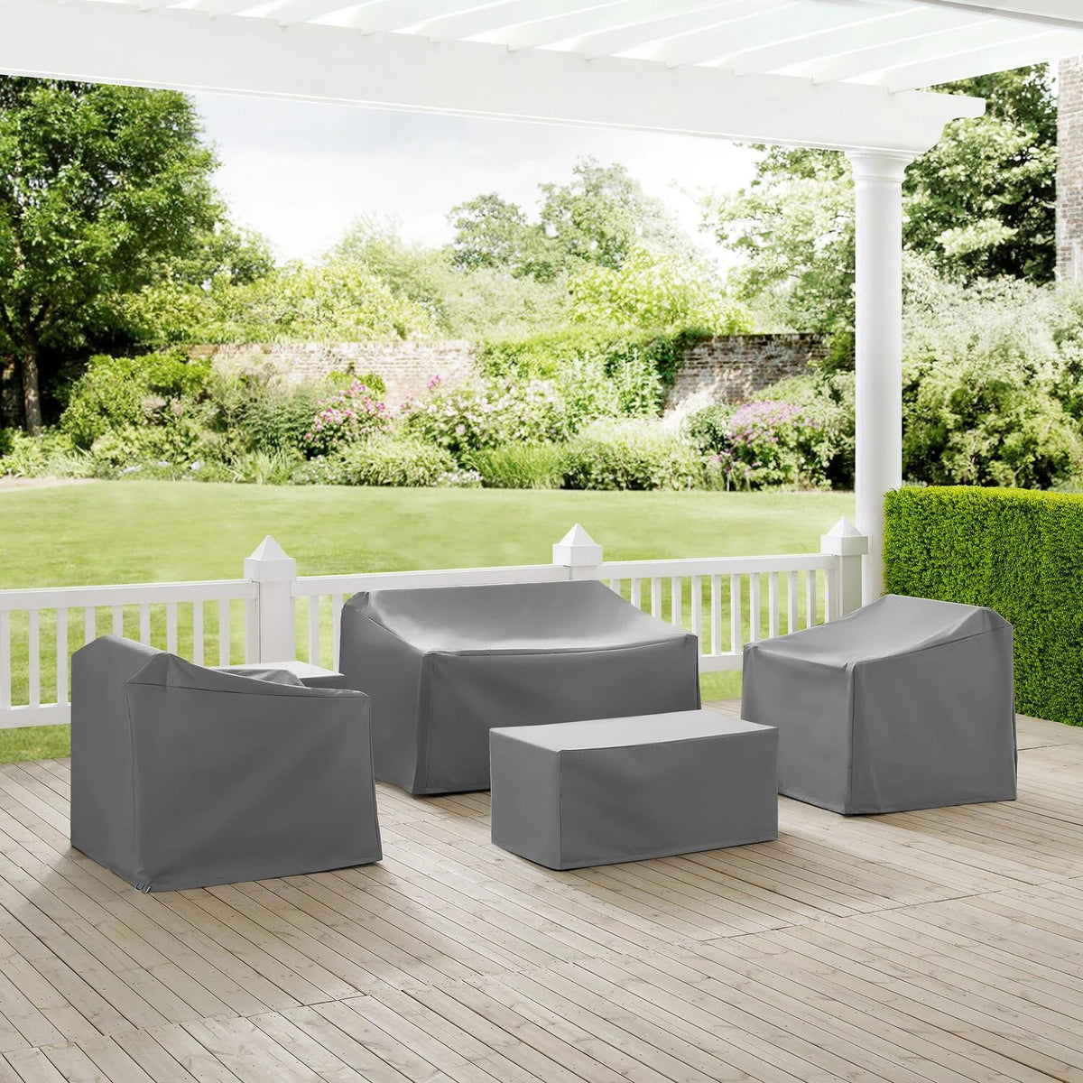 5Pc Furniture Cover Set Gray A669240