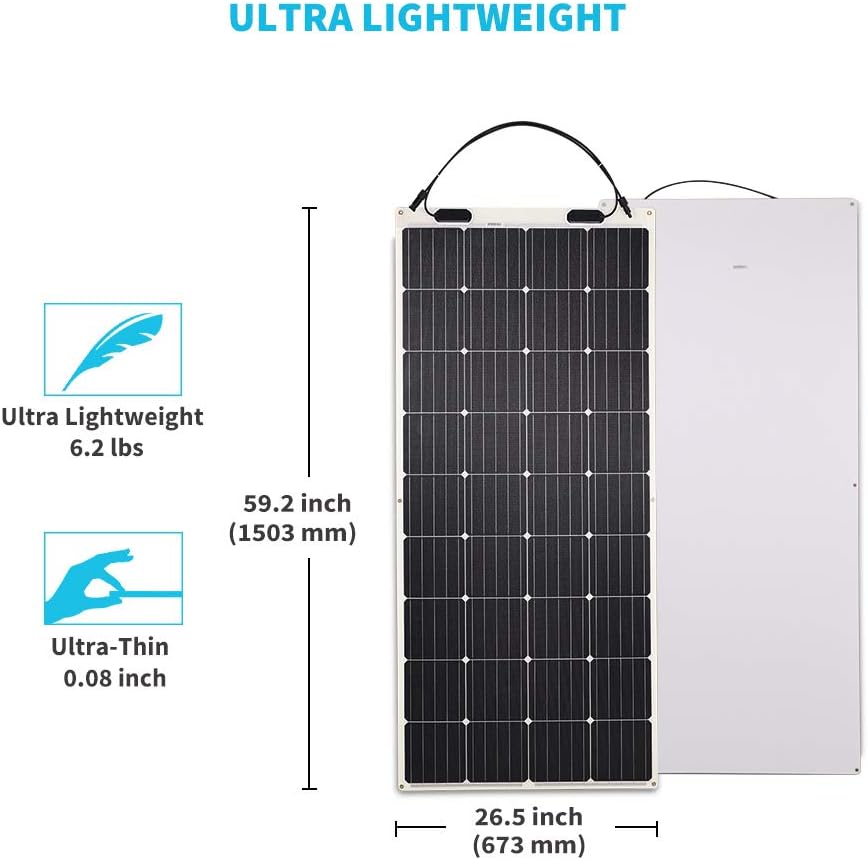 175 Watt 12 Volt Monocrystalline Flexible Solar Panel W279
