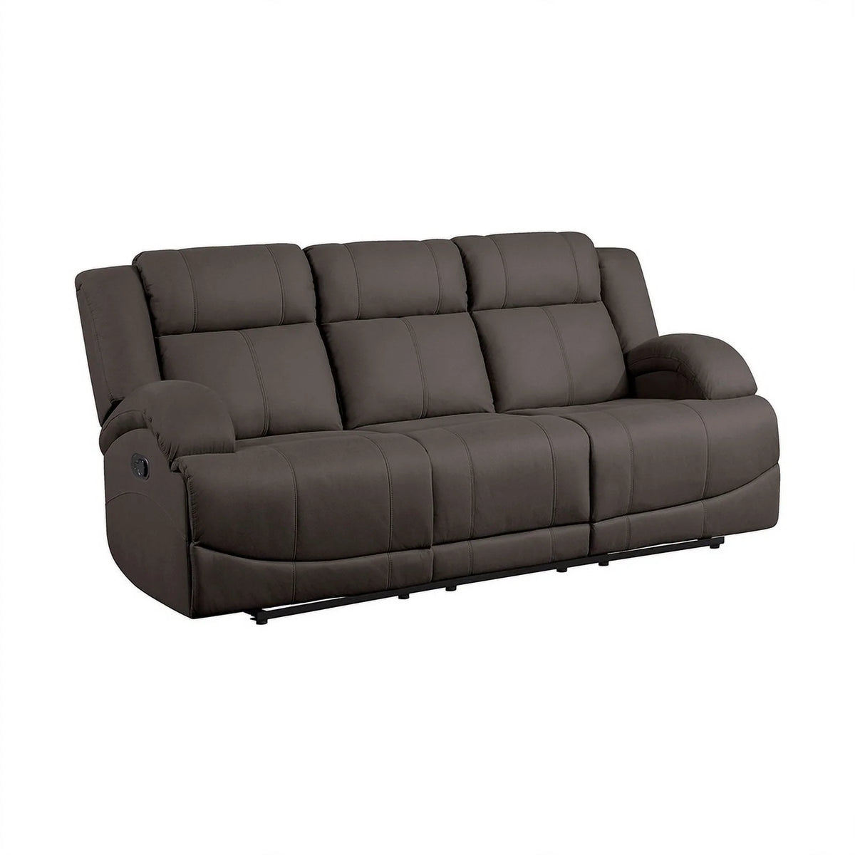Chocolate Microfiber 2-Piece Manual Reclining Sofa Set N81365