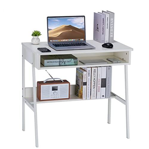 White W31.5*D19*H29.5 Wood Corner Desk Y63012
