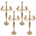 4Pcs 5 Arm Gold Metal Candelabra Y1613