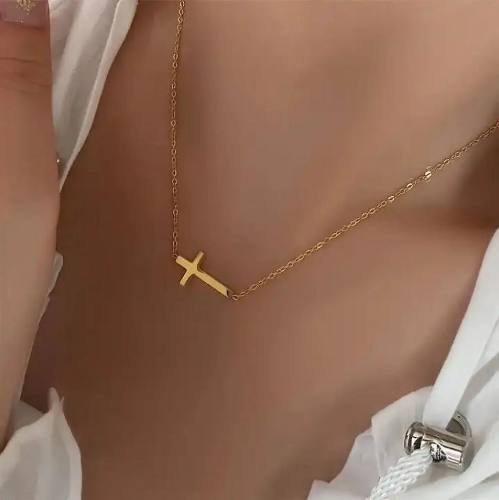 18K Gold Plated Stainless Steel Necklace Pendant Necklace F840073