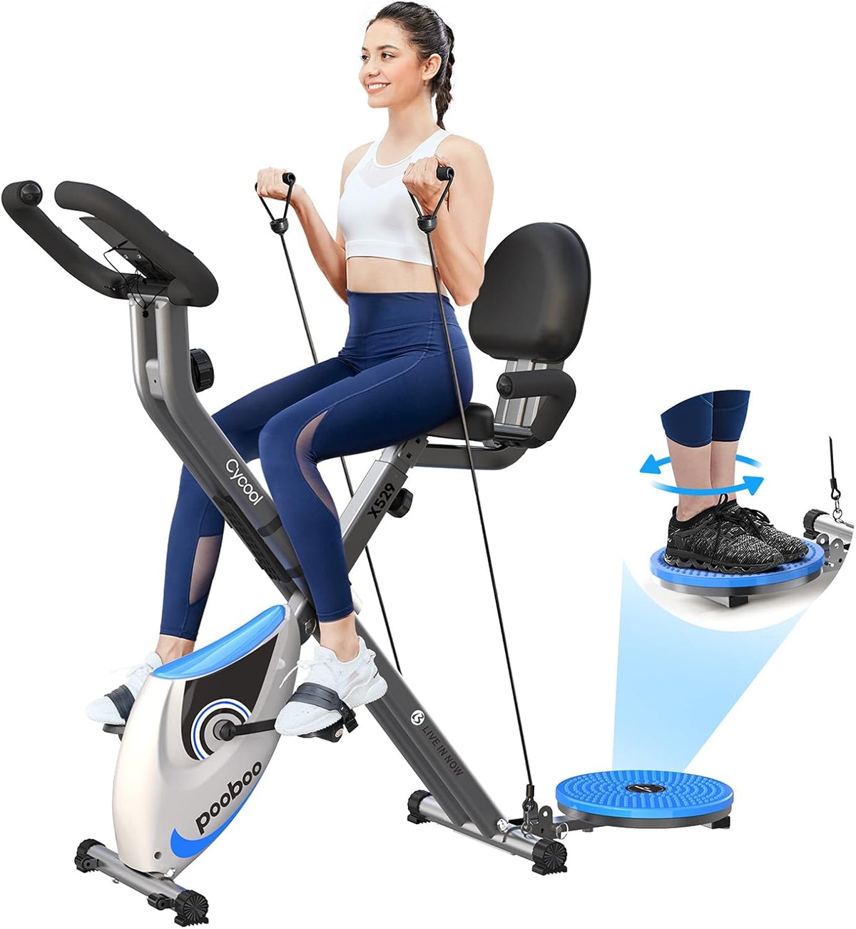 Foldable Exercise Bike with Magnetic Resistance P84580